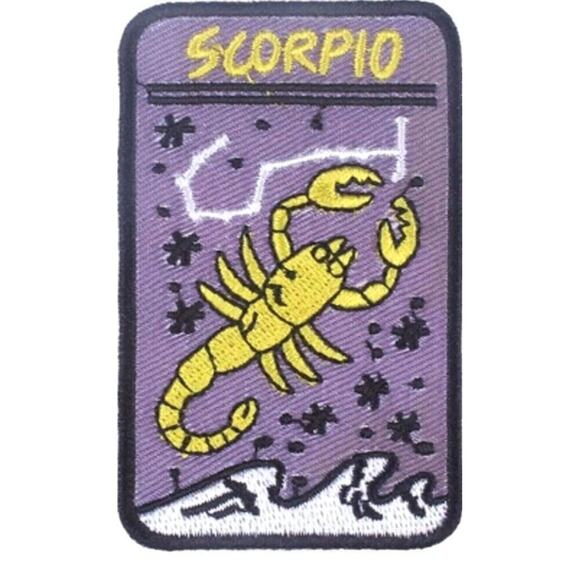 Retro Astrology Zodiac Sign Horoscope Birthday Gift  Patch Embroidered Spiritual - Picture 5 of 13